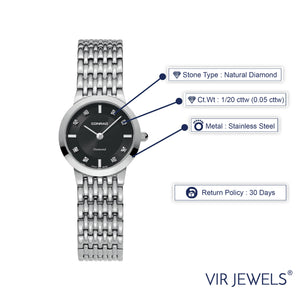 Women's Diamond Swiss Made Watch Sapphire Glass 25MM Conrad