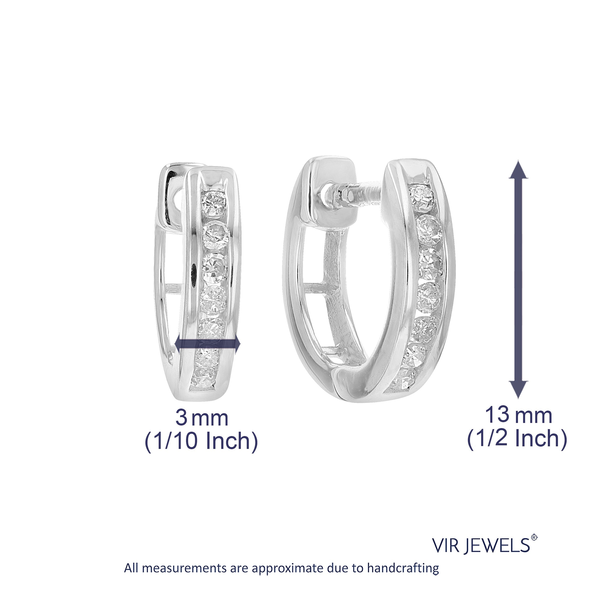 Channel Diamonds Hoop Earrings