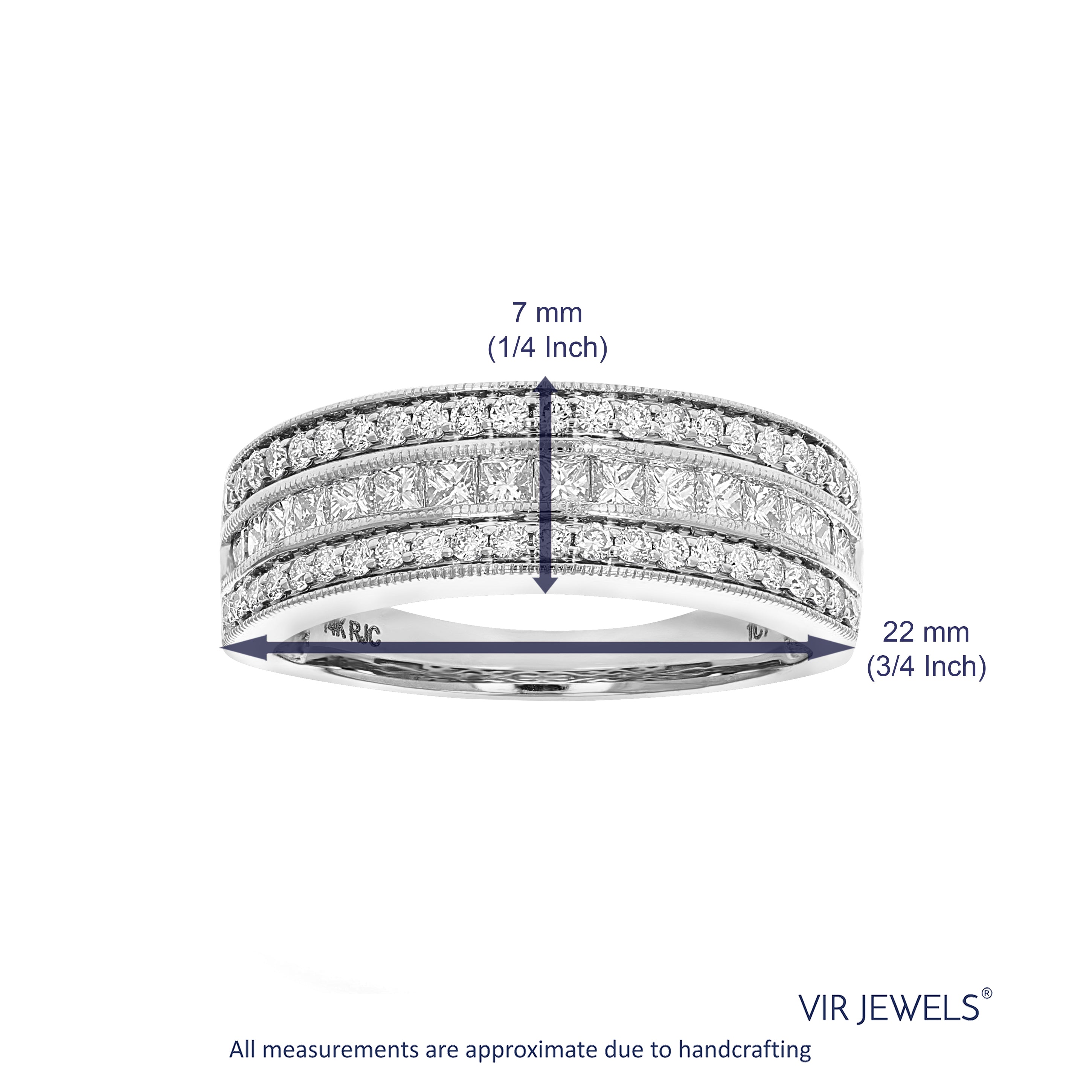 Princess & Round Diamond Band