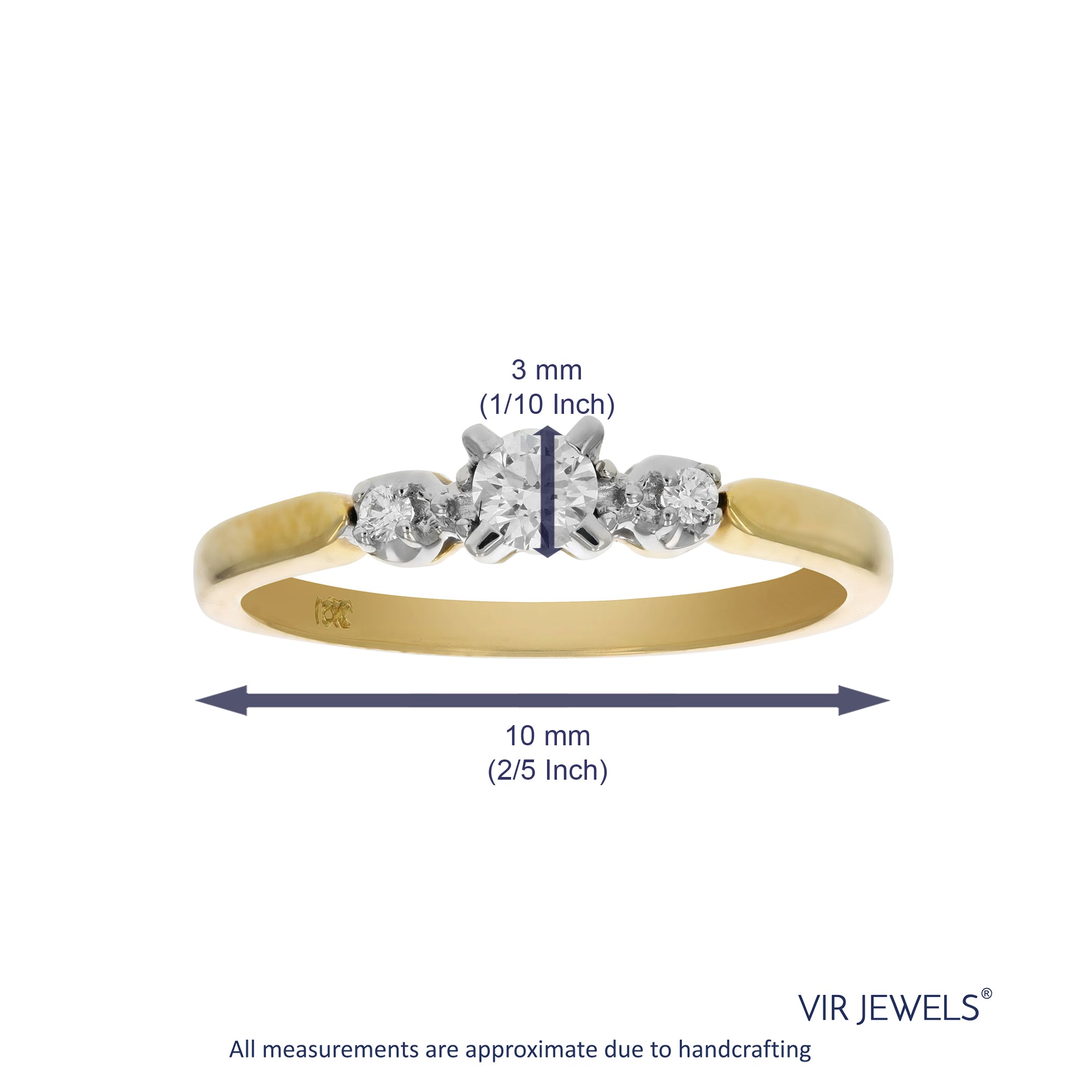 Classic Three Stone Diamond Ring