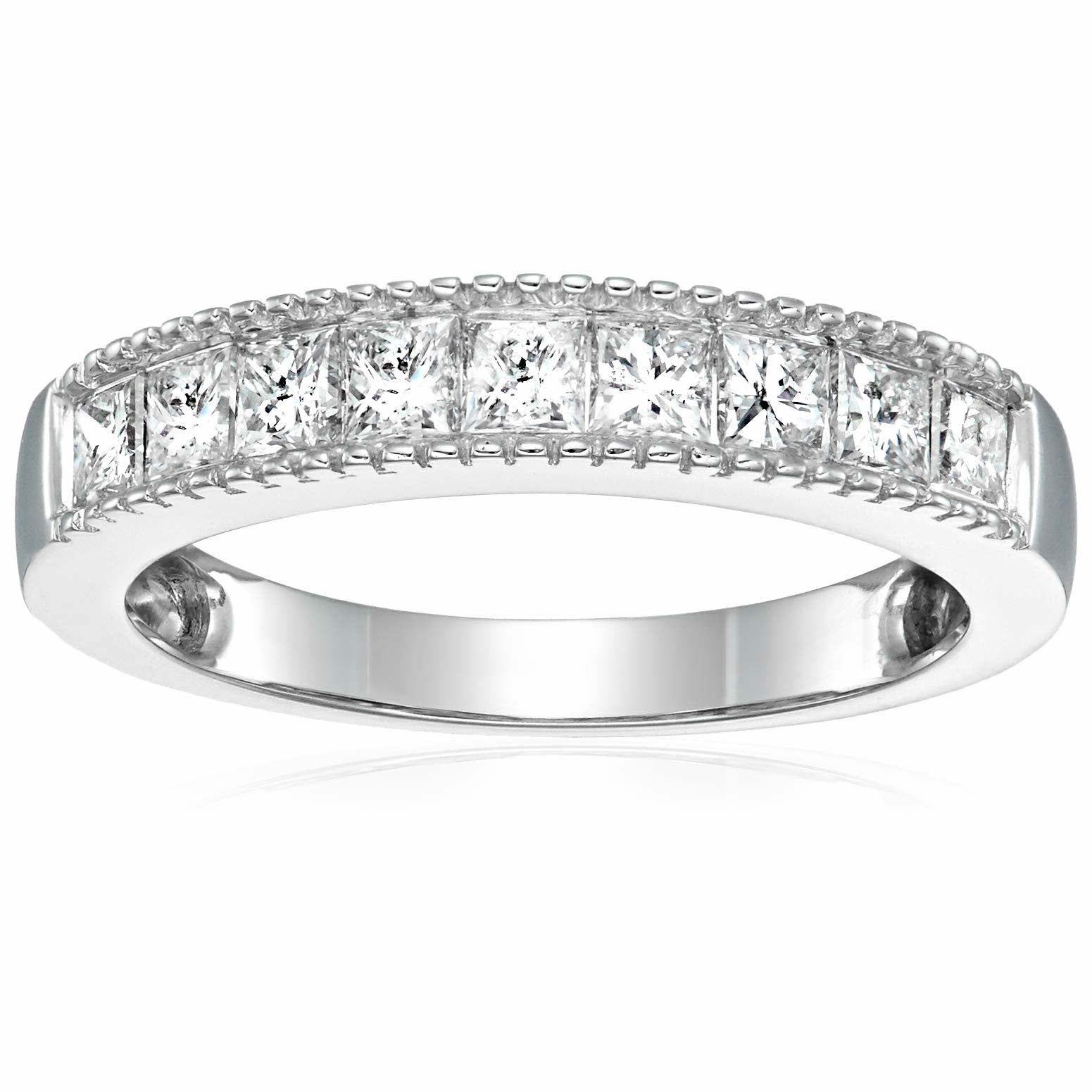 1 cttw to 2 cttw Princess Diamond Wedding Ring in 14k Gold
