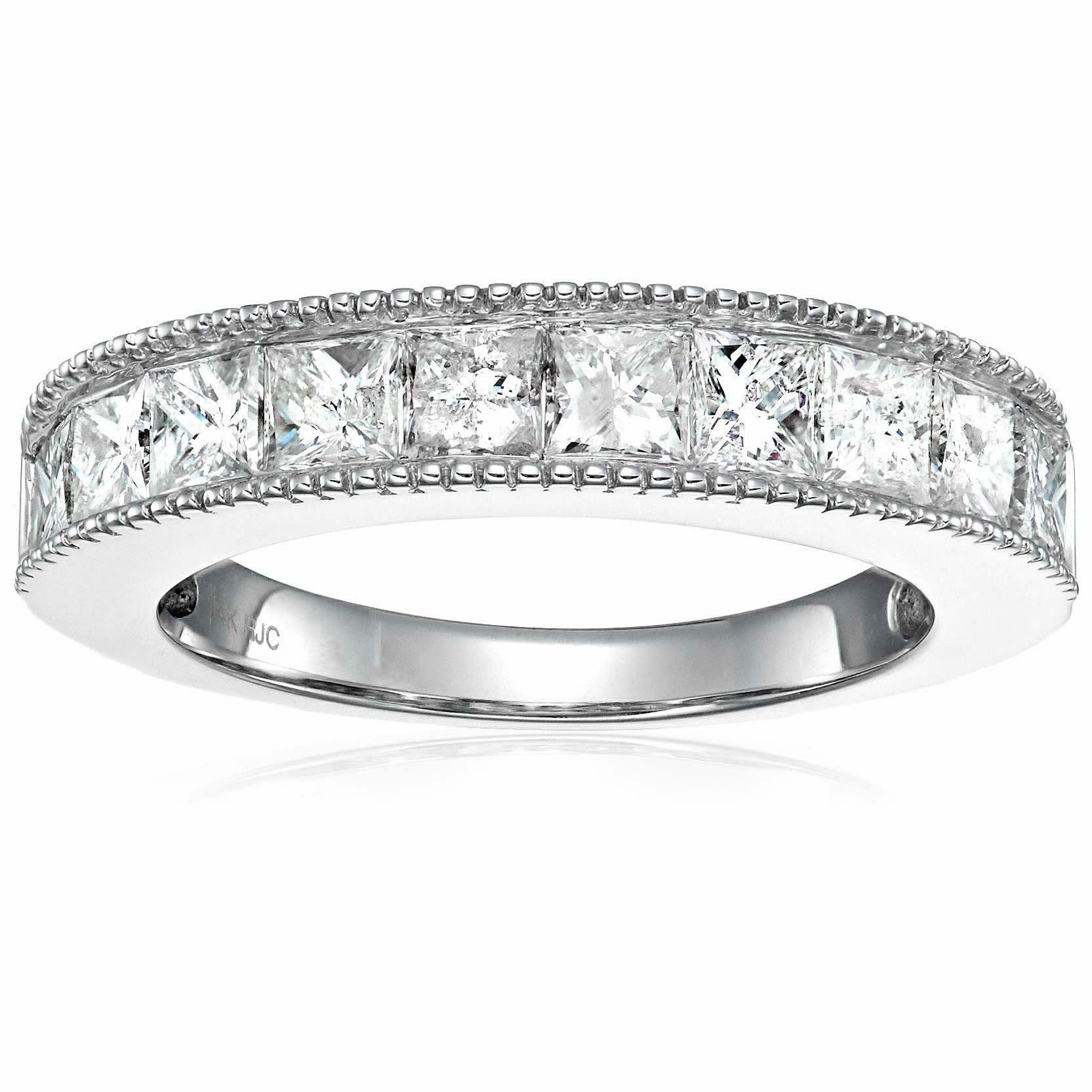 1 cttw to 2 cttw Princess Diamond Wedding Ring in 14k Gold
