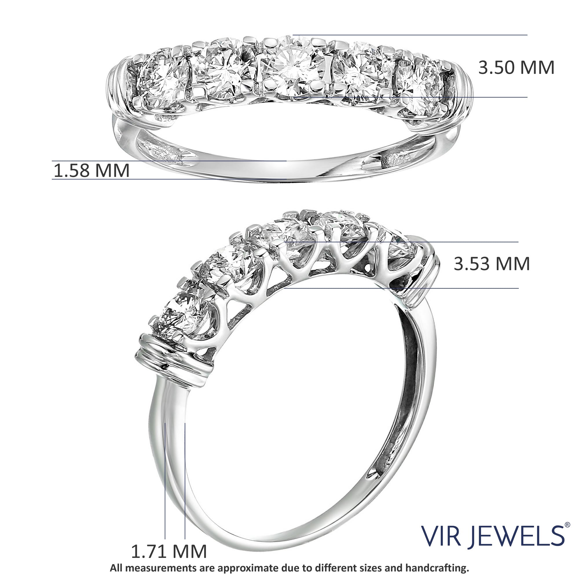 Five Diamond Engagement Ring