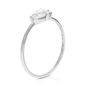 1/2 cttw Wedding Engagement Ring for Women, Round Lab Grown Diamond Ring in 14K White Gold, Prong Setting