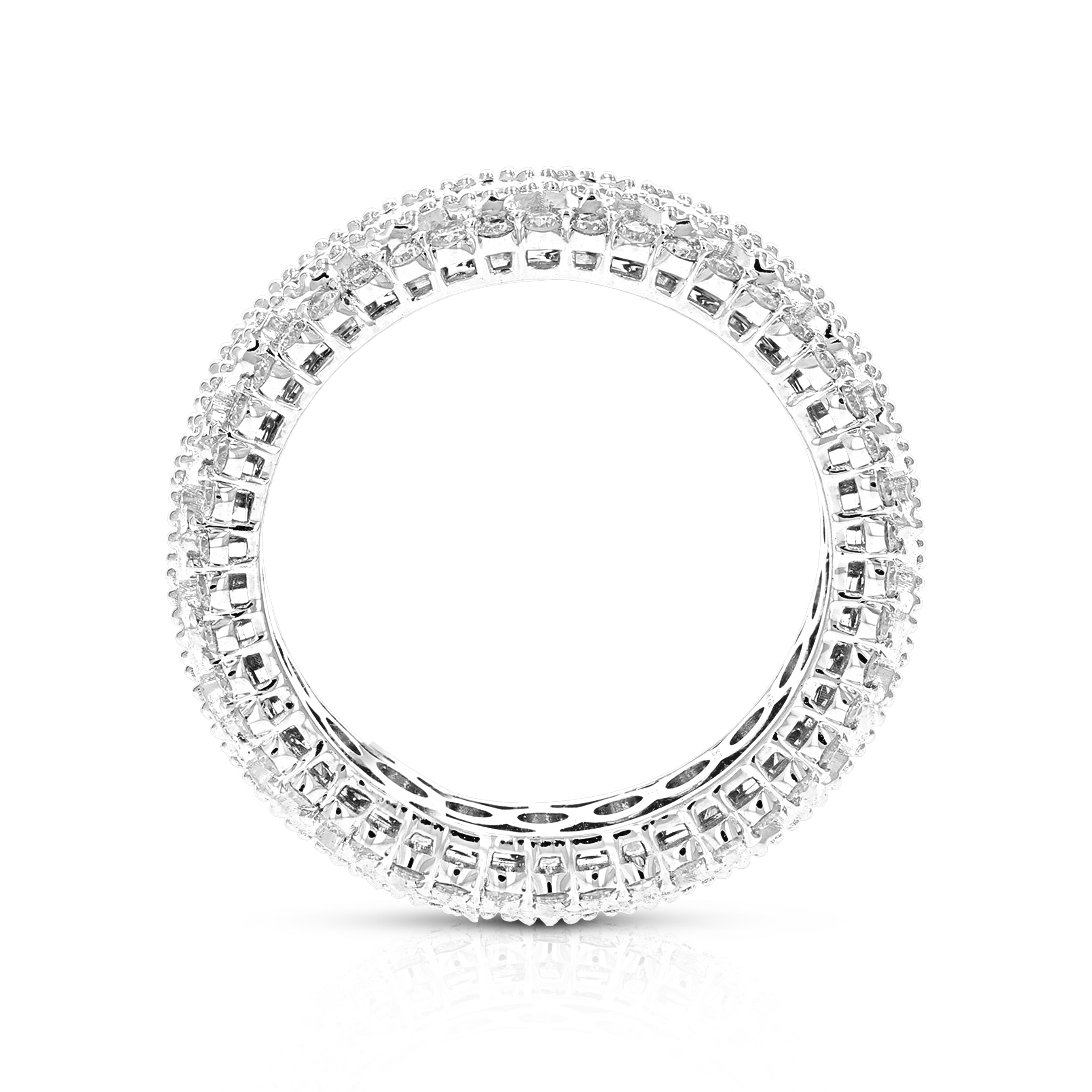 3.25 cttw Lab Grown Diamond Eternity Ring Wedding Band in 14K White Gold