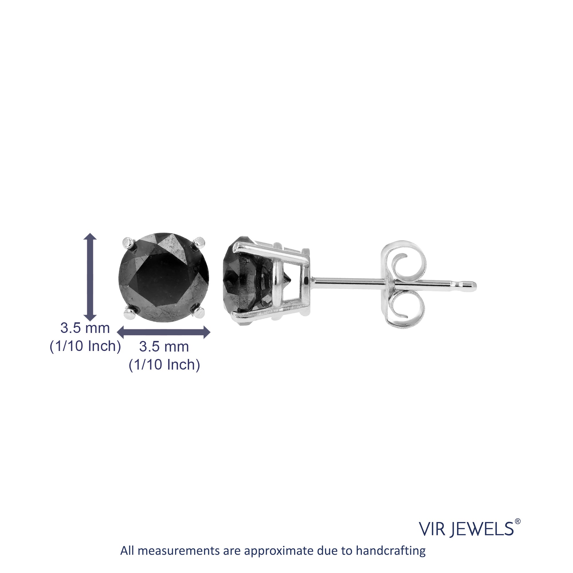 Black Diamond Prong Studs