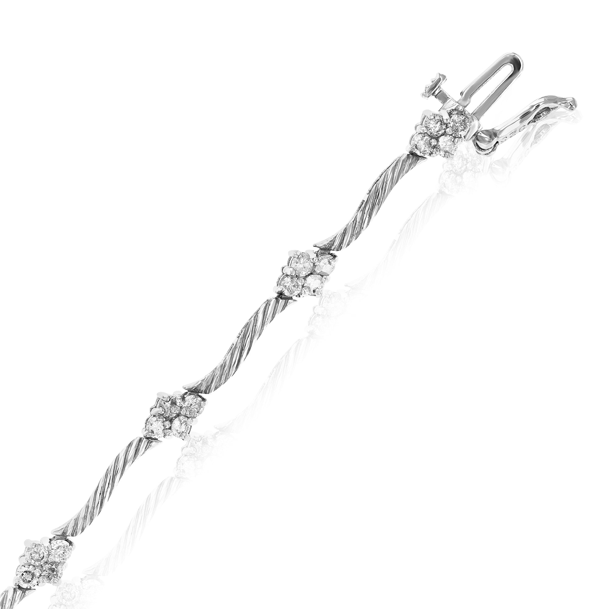 1.20 cttw Diamond Bracelet in Sterling Silver