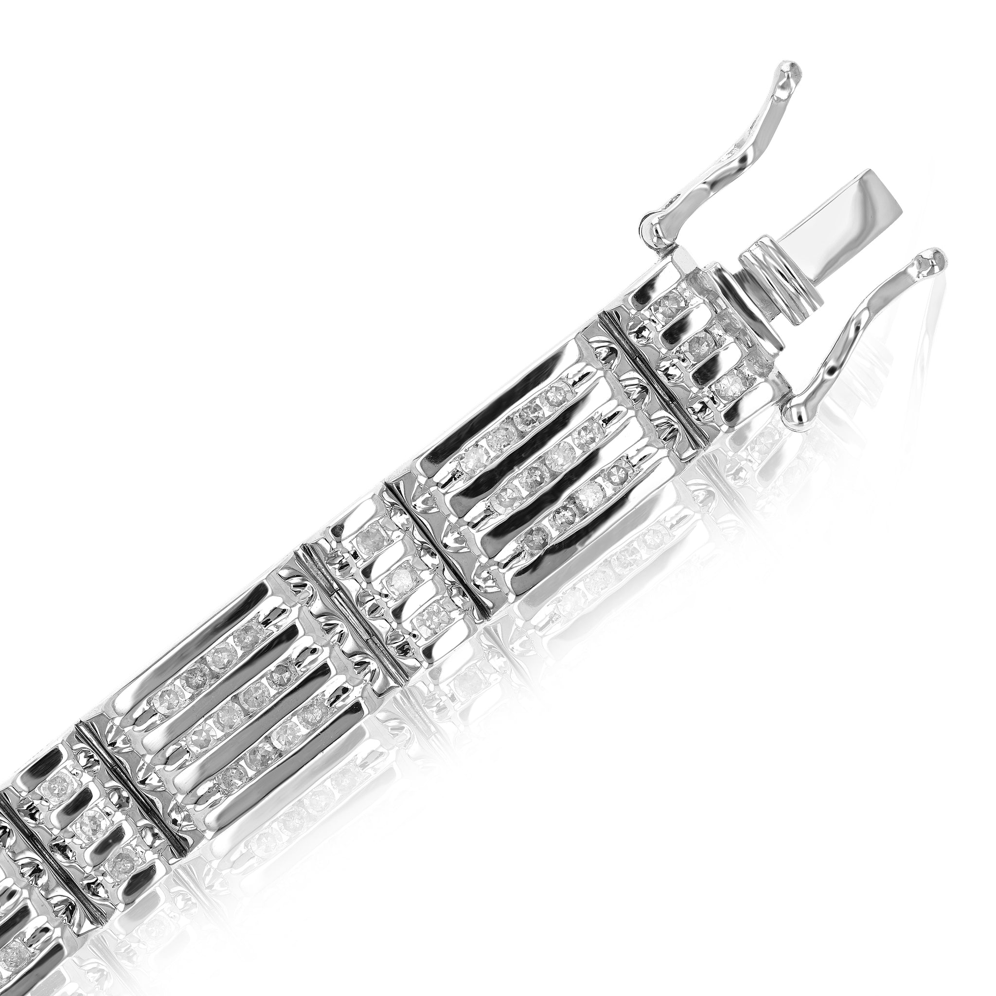 Art Deco silver bracelet, elongated and oval mesh altern… | Drouot.com