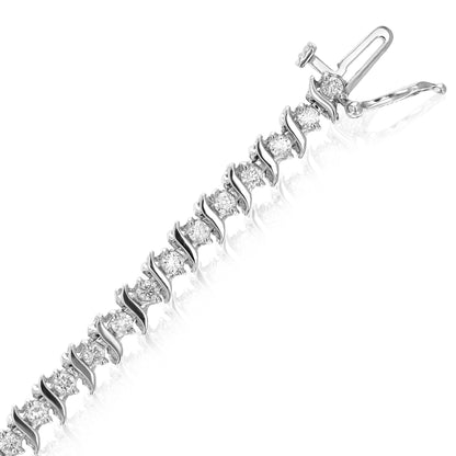 Diamond S Link Tennis Bracelet