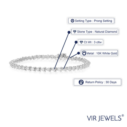 Trillion Shape Tennis Bracelet