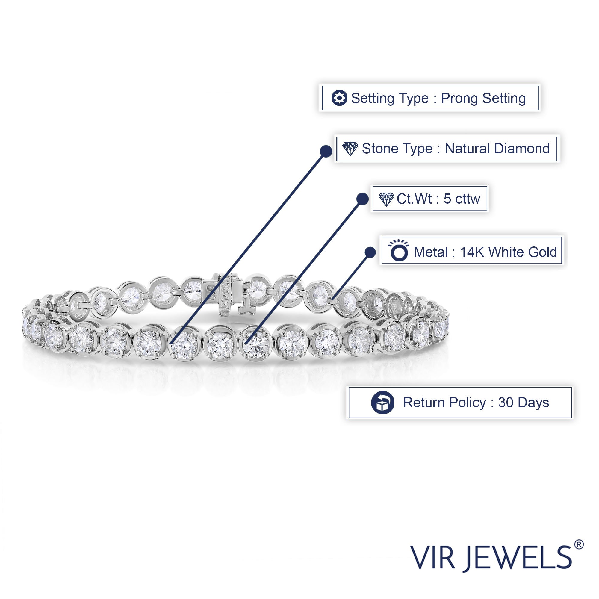 Bubble Link Tennis Bracelet