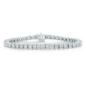 6 cttw IGI Certified SI2-SI1 Clarity Diamond Bracelet 14K White Gold K-L Color