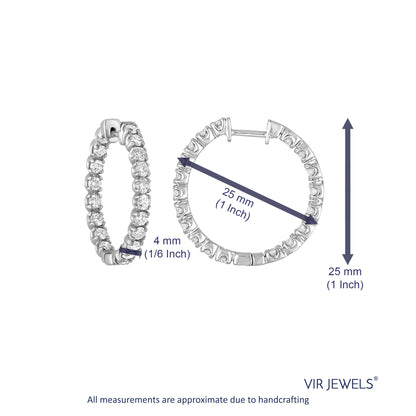 Inside Out Diamond Classic Hoop Earrings