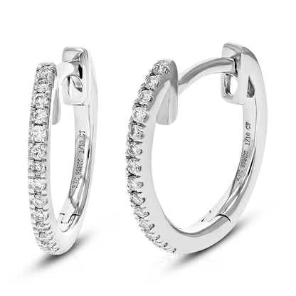 Petite Diamond Hoop Earrings