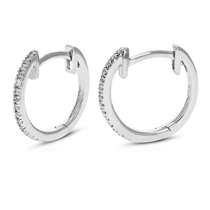 Petite Diamond Hoop Earrings