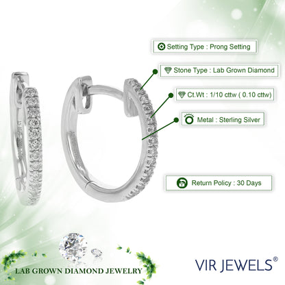 Petite Diamond Hoop Earrings