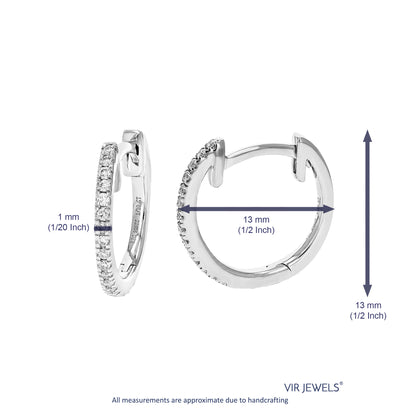 Petite Diamond Hoop Earrings
