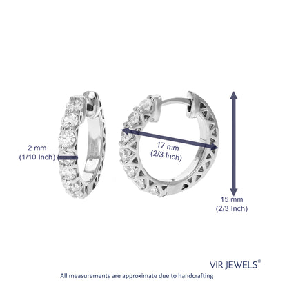 Round Prong Hoop Earrings
