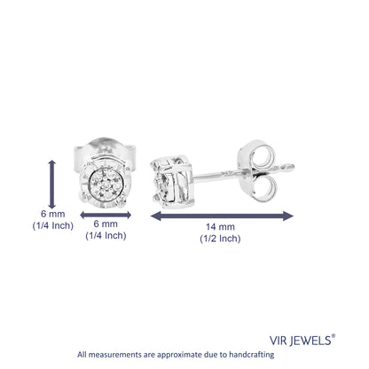 Minimalist Diamond Stud Earrings