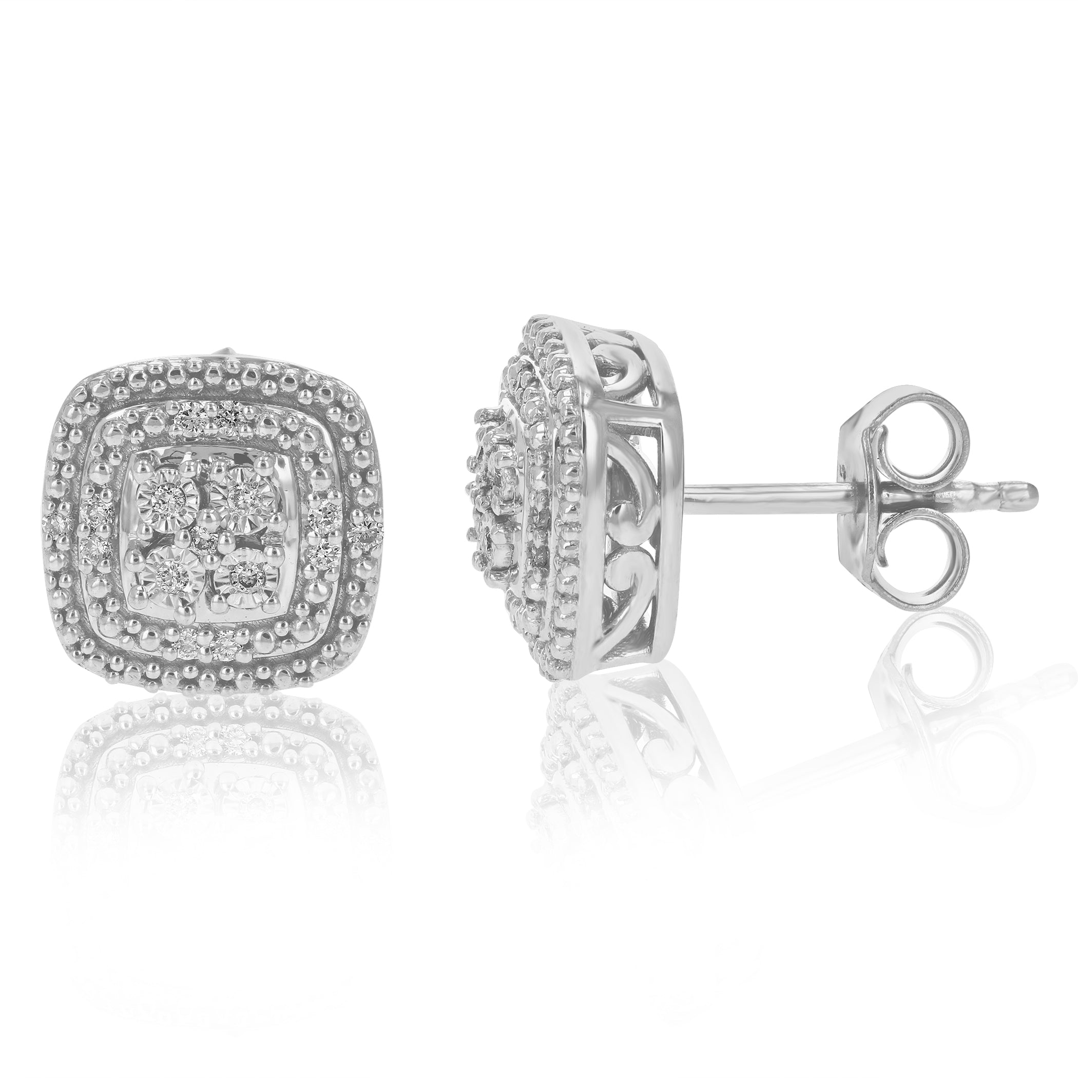 Cluster Cushion Stud earrings