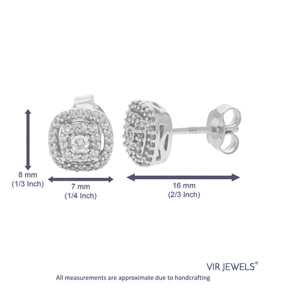 Cushion Composite Stud Earrings