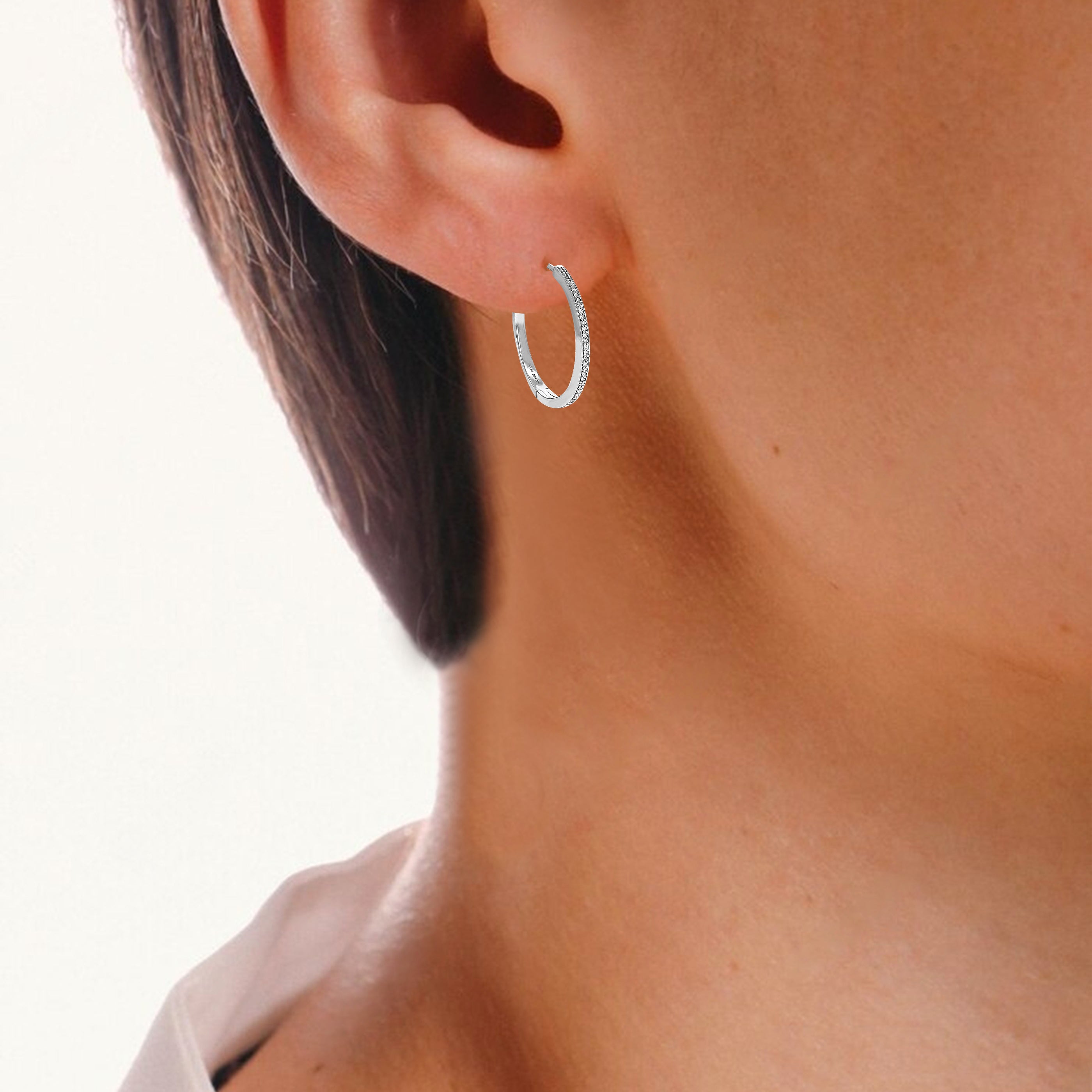 Pave Diamond Stud Earrings