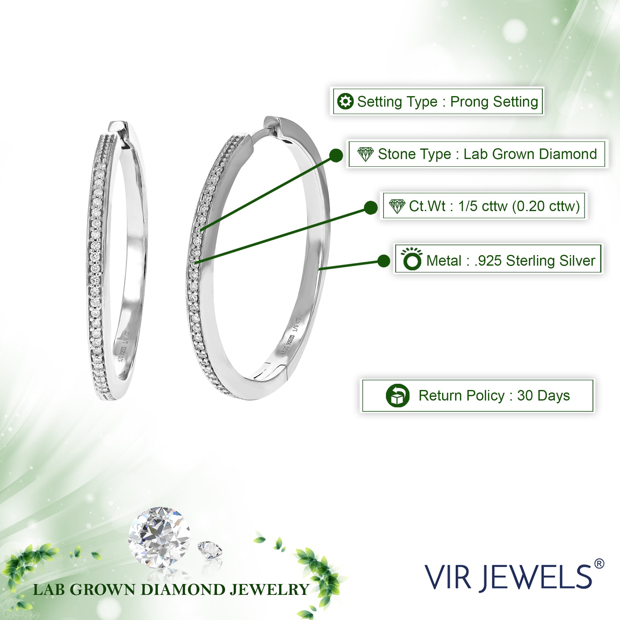Pave Diamond Stud Earrings
