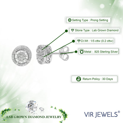 Diamond Round Stud Earrings