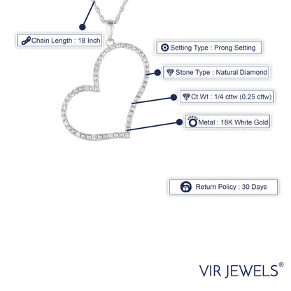 Diamond Heart Pendant Necklace