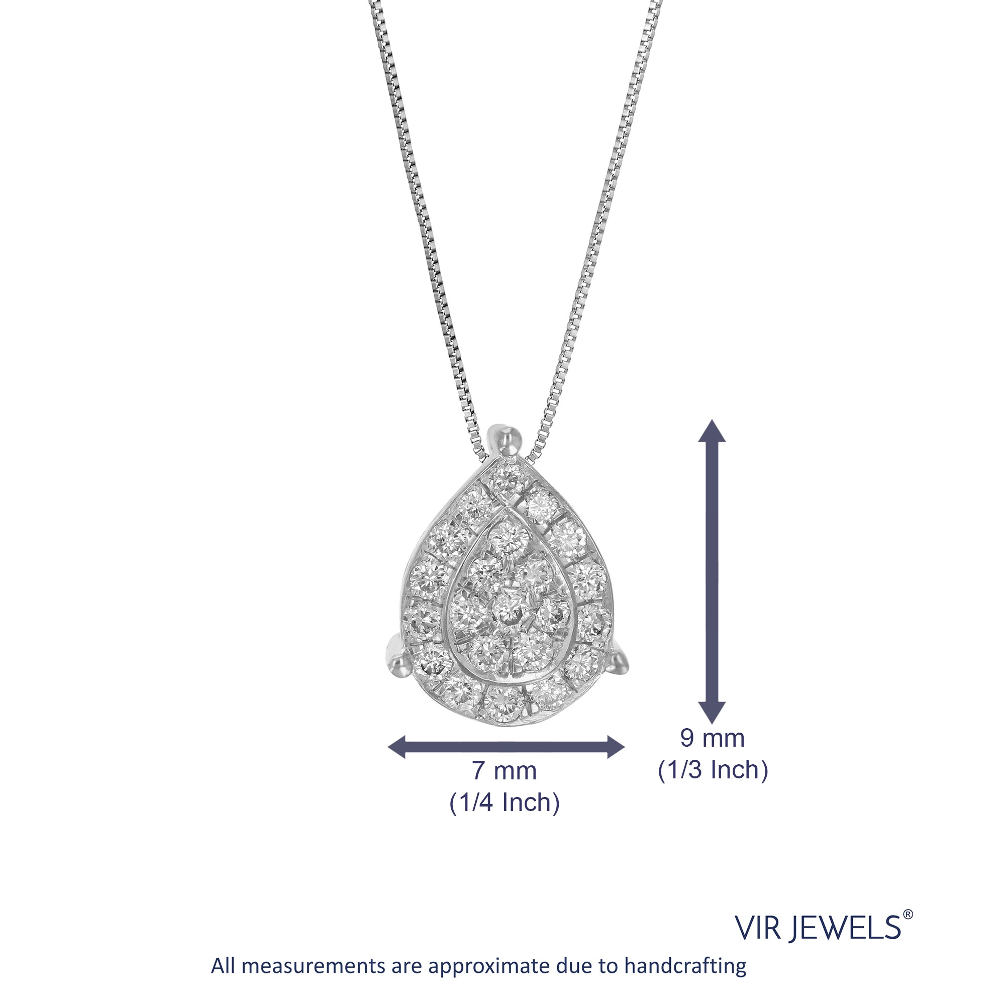 Large Pear-shaped Champaign Diamond Necklace