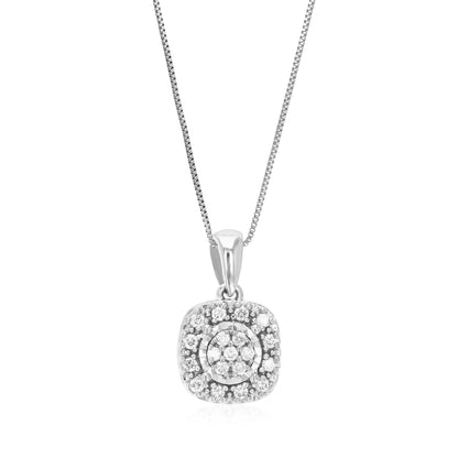 Cushion Cluster Lab Diamond Pendant Necklace