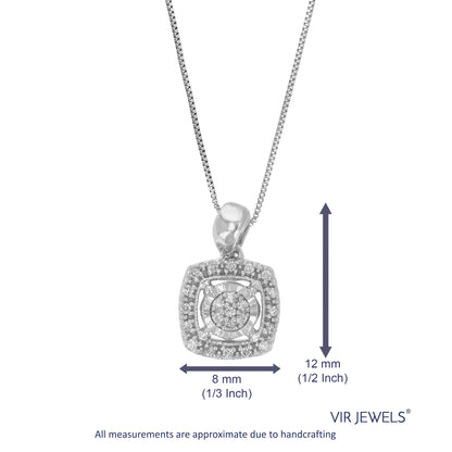 Cushion Cluster Lab Diamond Pendant Necklace
