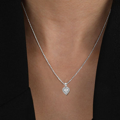 Composite Heart Diamond Pendant