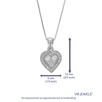 Composite Heart Diamond Pendant