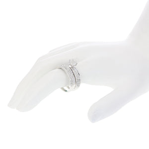 3/4 cttw Diamond Semi Mount Bridal Set 14K White Gold Engagement Wedding Size 7