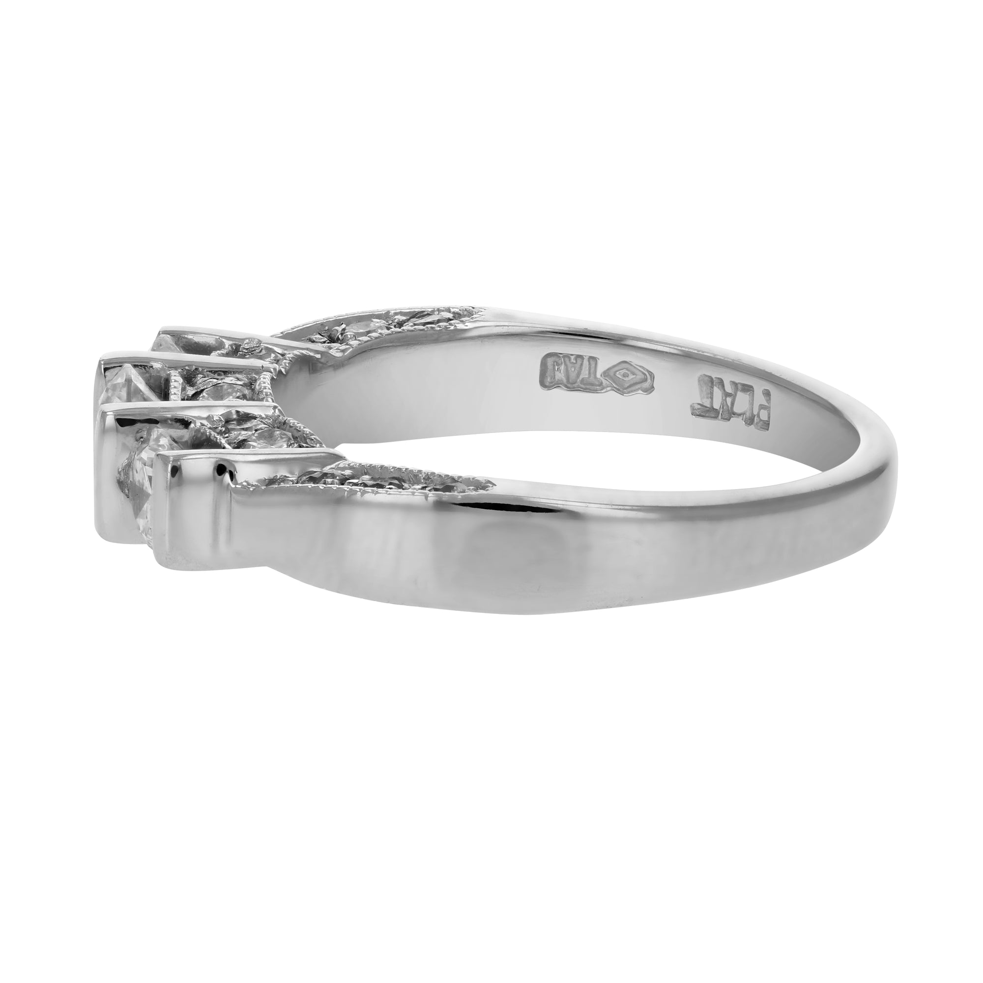 1 1/2 cttw Diamond 3 Stone Ring Platinum Size 7