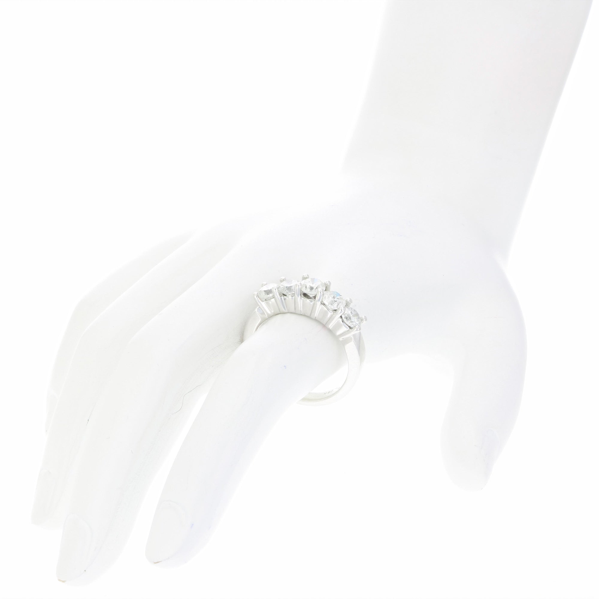 1 1/4 cttw Diamond 5 Stone Ring 14K White Gold Size 7