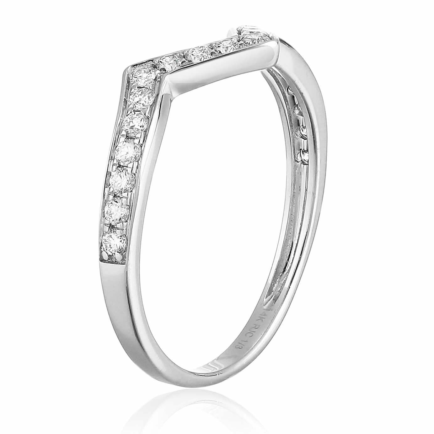 1/3 cttw Diamond Wedding Band for Women, Heartbeat Wave Style Wedding Band in 14K White Gold, Size 4.5-10