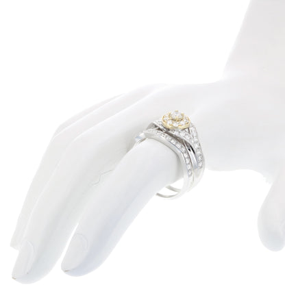 Two tone Diamond Bridal Ring