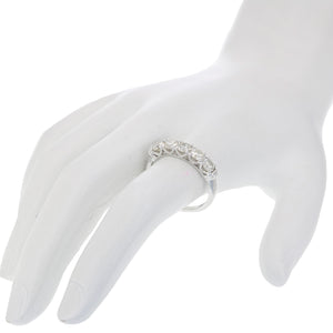 1.50 cttw 5 Stone Diamond Wedding Engagement Ring 14K White Gold Round