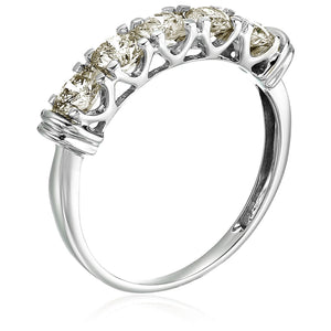 1.50 cttw 5 Stone Diamond Wedding Engagement Ring 14K White Gold Round