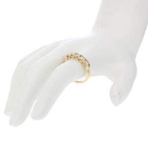 2 cttw 5 Stone Diamond Ring 14K Yellow Gold Engagement Prong Set Round