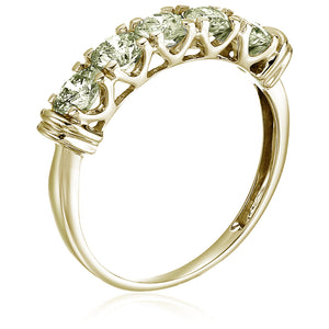 1 cttw 5 Stone Diamond Wedding Engagement Ring 14K Yellow Gold Light Yellow