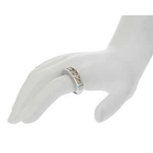 1.50 cttw Champagne Diamond Wedding Band for Women in 14K White Gold 7 Stones Channel Set I1-I2, Size 6-10