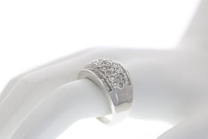 1.50 cttw Diamond Cocktail Ring 10K White Gold Wedding Bridal Engagement Size 7