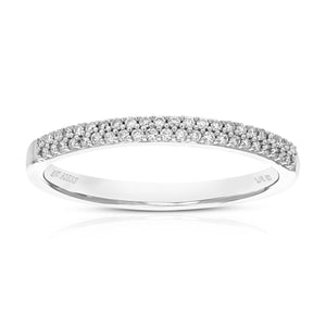 1/6 cttw Diamond Wedding Band for Women, Round Lab Grown Diamond Wedding Band in .925 Sterling Silver, Prong Setting, Size 6-8