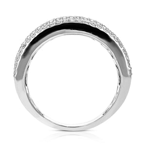 1 cttw Diamond Wedding Band for Women, Round Lab Grown Diamond Ring in 0.925 Sterling Silver, Prong Setting, Size 6-8