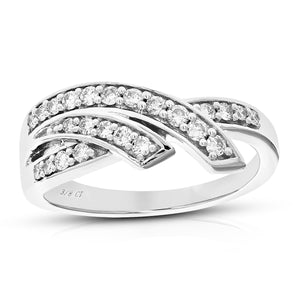 3/8 cttw Diamond Engagement Ring for Women, Round Lab Grown Diamond Ring in 0.925 Sterling Silver, Prong Setting, Size 6-8