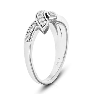 3/8 cttw Diamond Engagement Ring for Women, Round Lab Grown Diamond Ring in 0.925 Sterling Silver, Prong Setting, Size 6-8