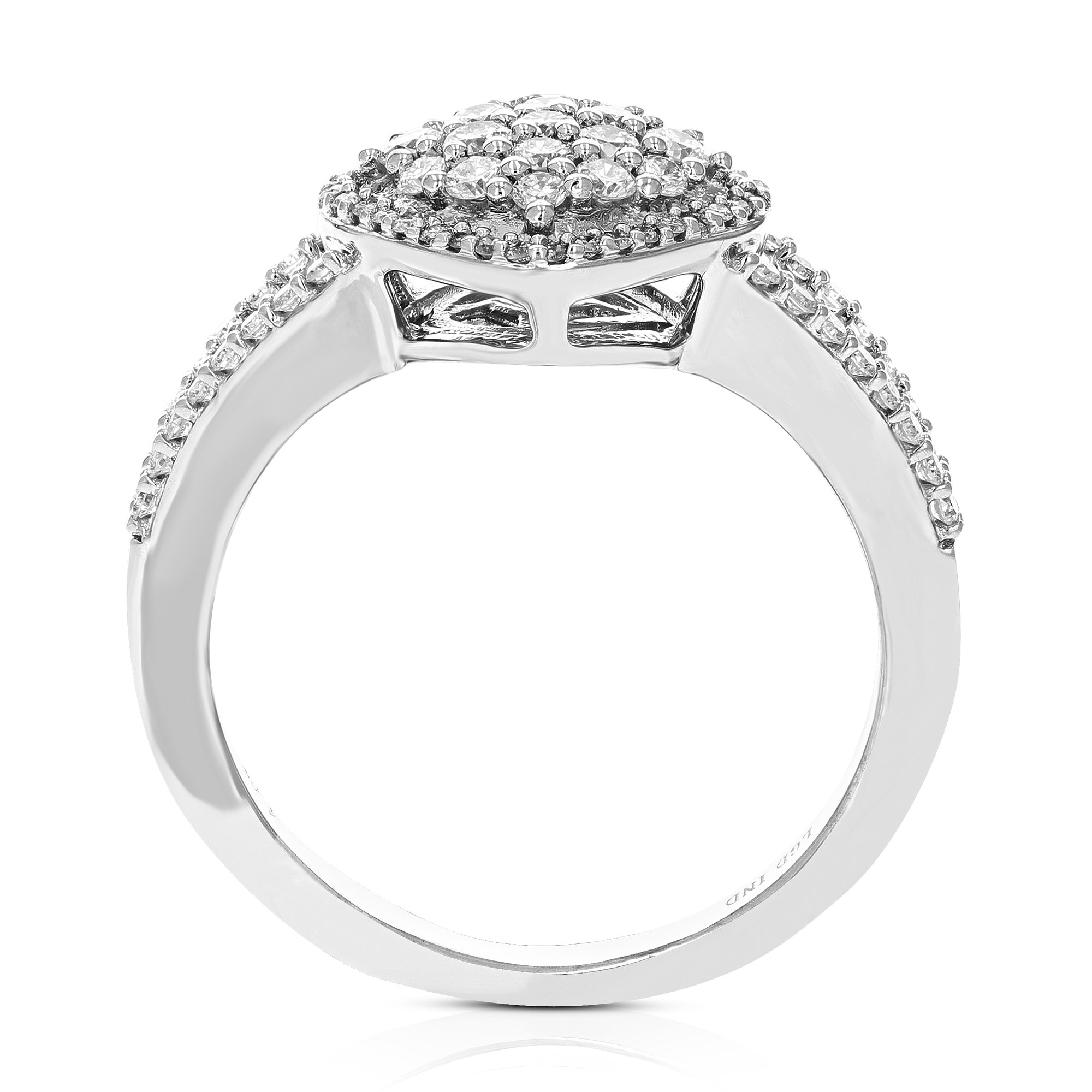 2/3 cttw Diamond Engagement Ring for Women, Round Lab Grown Diamond Ring in 0.925 Sterling Silver, Prong Setting, Size 6-8